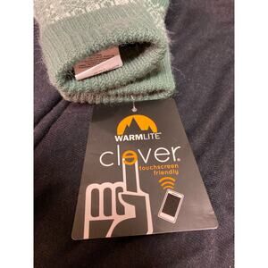 WarmLite Clever Touchscreen Friendly Knit Gloves Women One Size Sage Green NWT